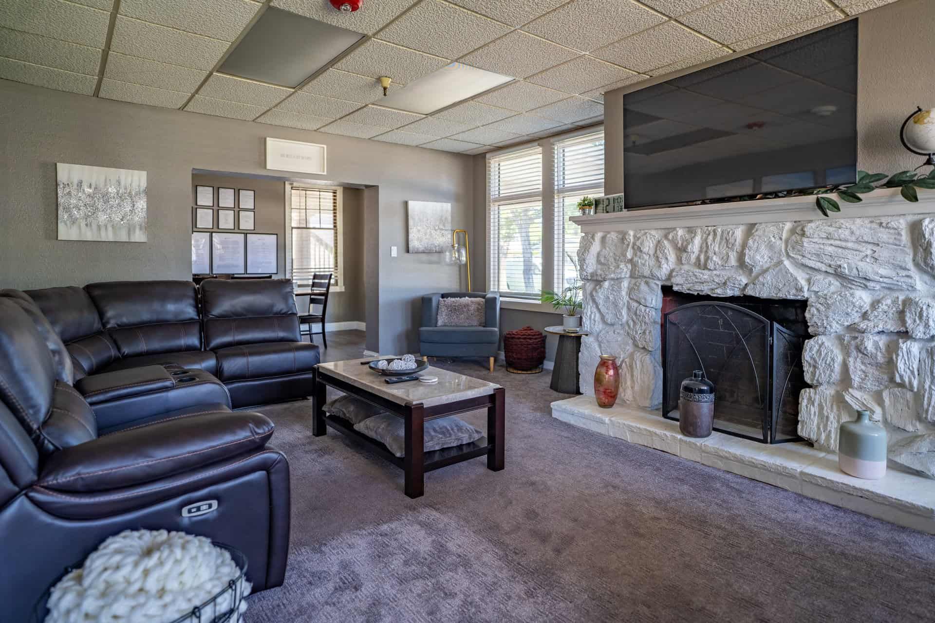 Living room in our residential rehab in Concord, CA.