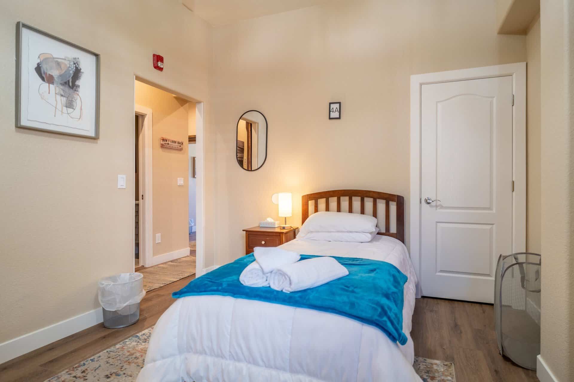 Interior view of a bedroom at our rehab in Reno Nevada 