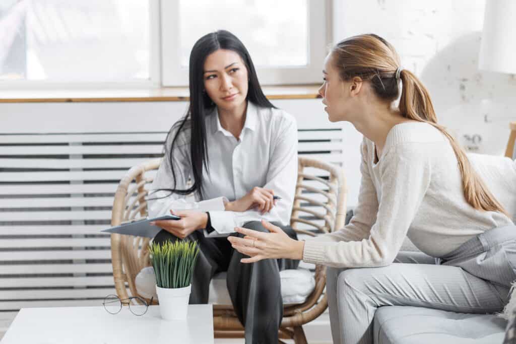 A woman enjoys Dialectical Behavior Therapy in California at Sierra Health and Wellness